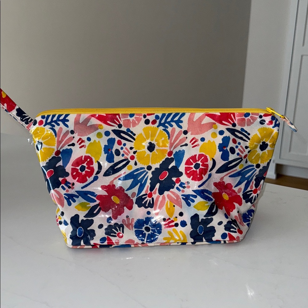 Roller rabbit colorful cosmetic pouch